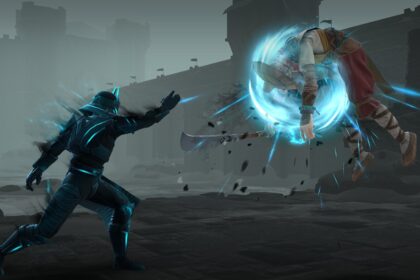 Game Character Showing Action In Front Of An Enemy
