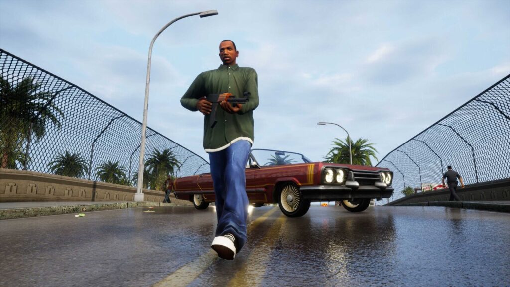 GTA Character Running With A Gun In His Hand