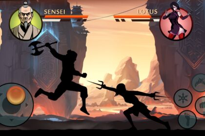 Ninjas battle in a Play Pass game scene