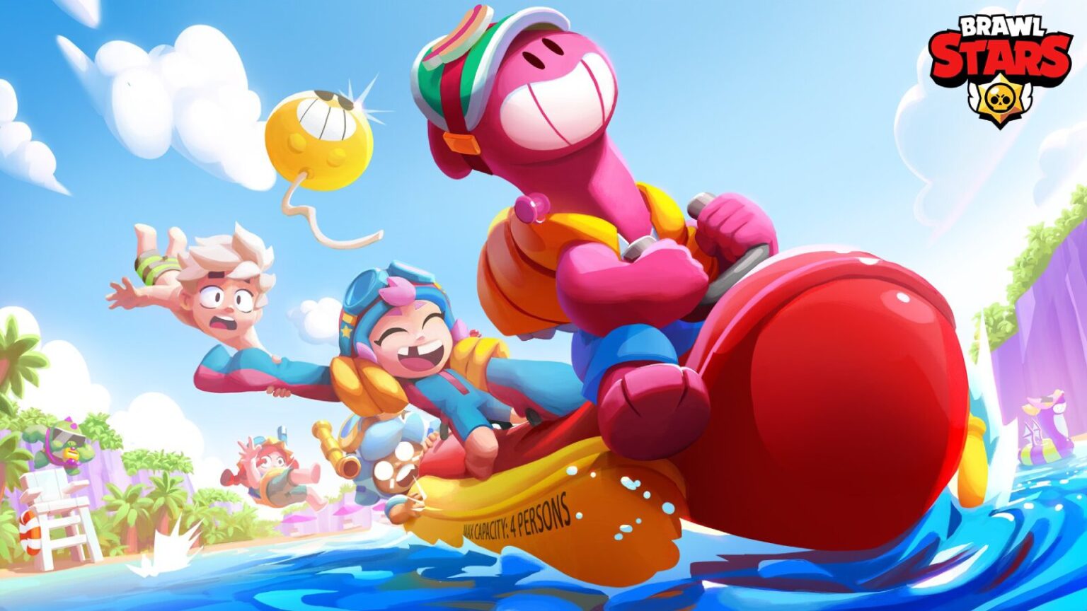 Brawl Stars Multiplayer Game Image Showing Two Characters Riding A Boat