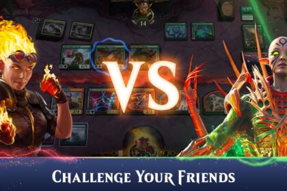 Fantasy heroes battle in card battler mobile game like Marvel Snap