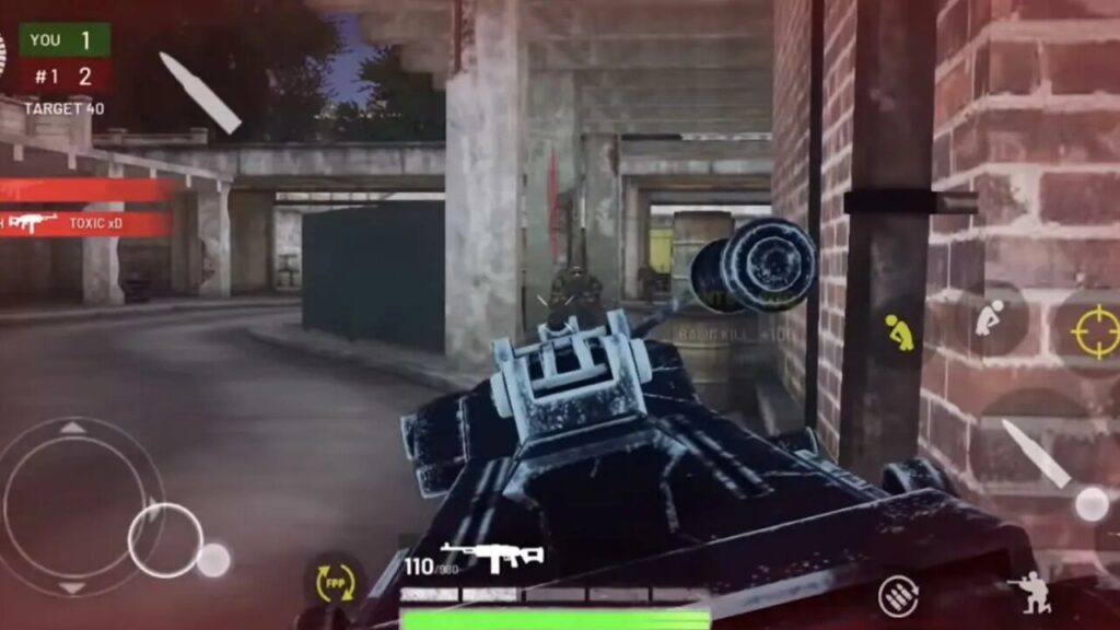 Wex Battle Royale Mobile Interface Showing The First-person View
