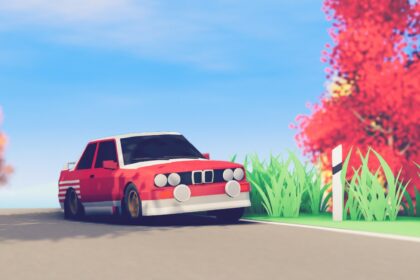 Art of Rally Mobile game's red car