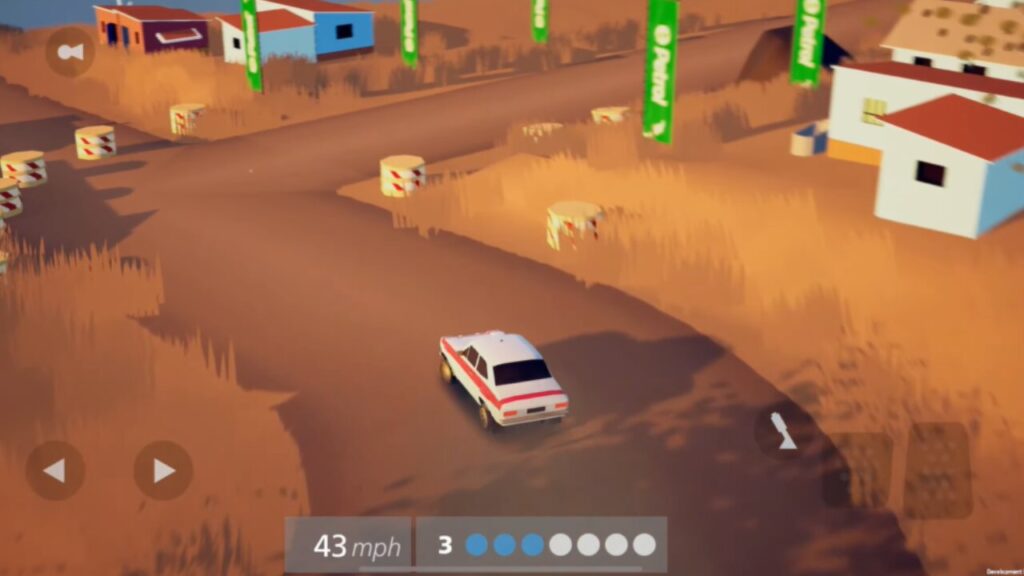 Art of Rally Mobile with simplified button controls