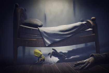 Character hides from shadow in an eerie game from App Store