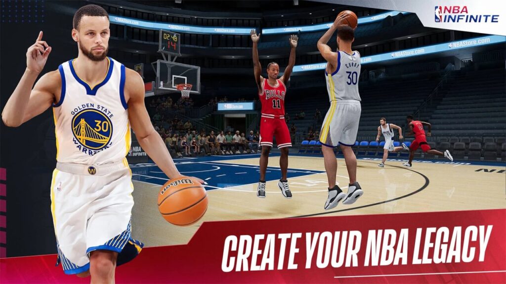 NBA game features iconic players in action