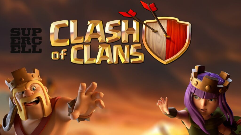 Clash of Clans characters in promotional graphic