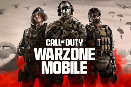 Call of Duty Warzone Mobile Global with three armed characters displayed