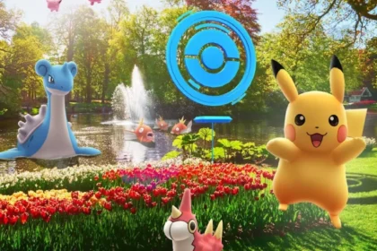 Pikachu celebrates Pokemon Go Community Day outdoors