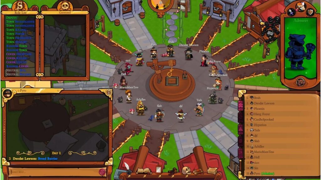 Town of Salem 2 Mobile features players engaged in strategic mystery