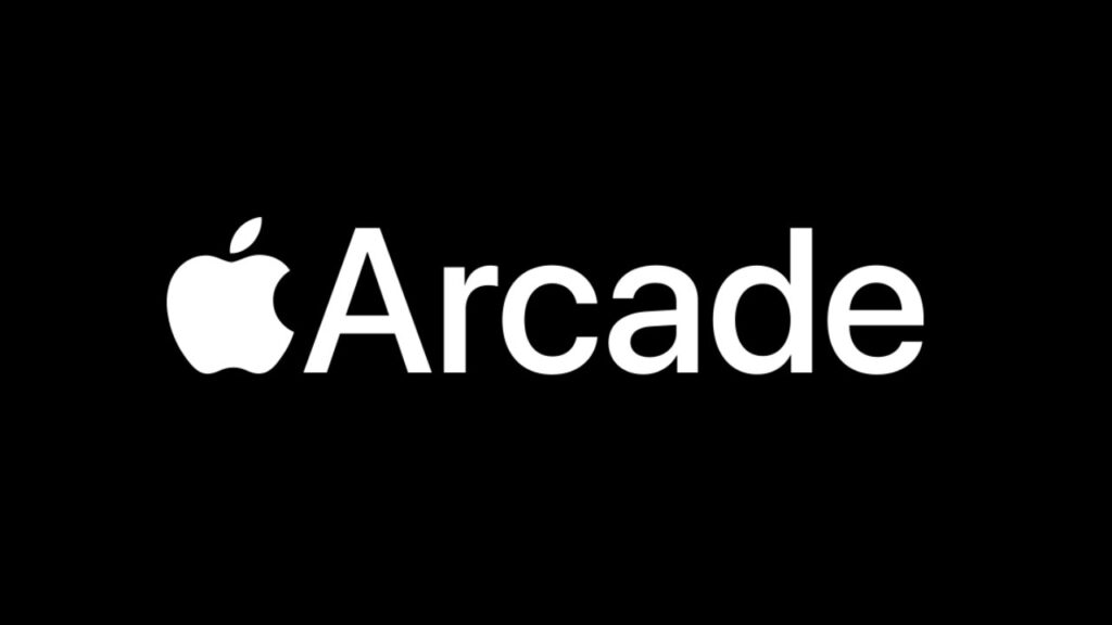 Apple Arcade 2024 logo displays minimalist design on black