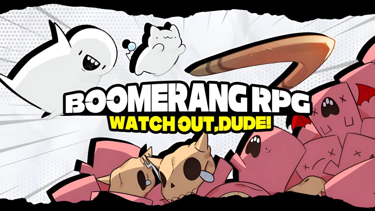 Ghosts dodge boomerang in Boomerang RPG mobile game
