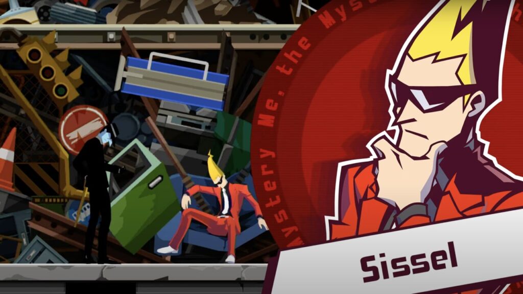 Sissel contemplates in Ghost Trick: Phantom Detective mobile game
