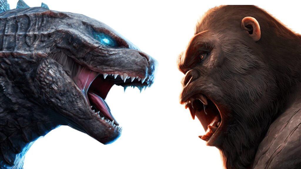 Godzilla faces Kong in "Titan Chasers" game