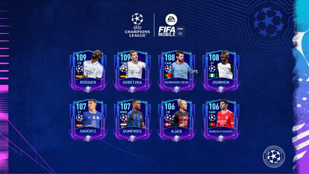 EA FC Mobile 24 showcases top football player cards