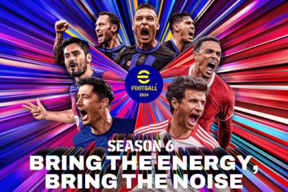eFootball 2024 Season 6 update ignites with vibrant, energetic player imagery