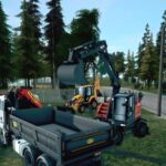 Construction Simulator 4 features excavators and trucks on a site
