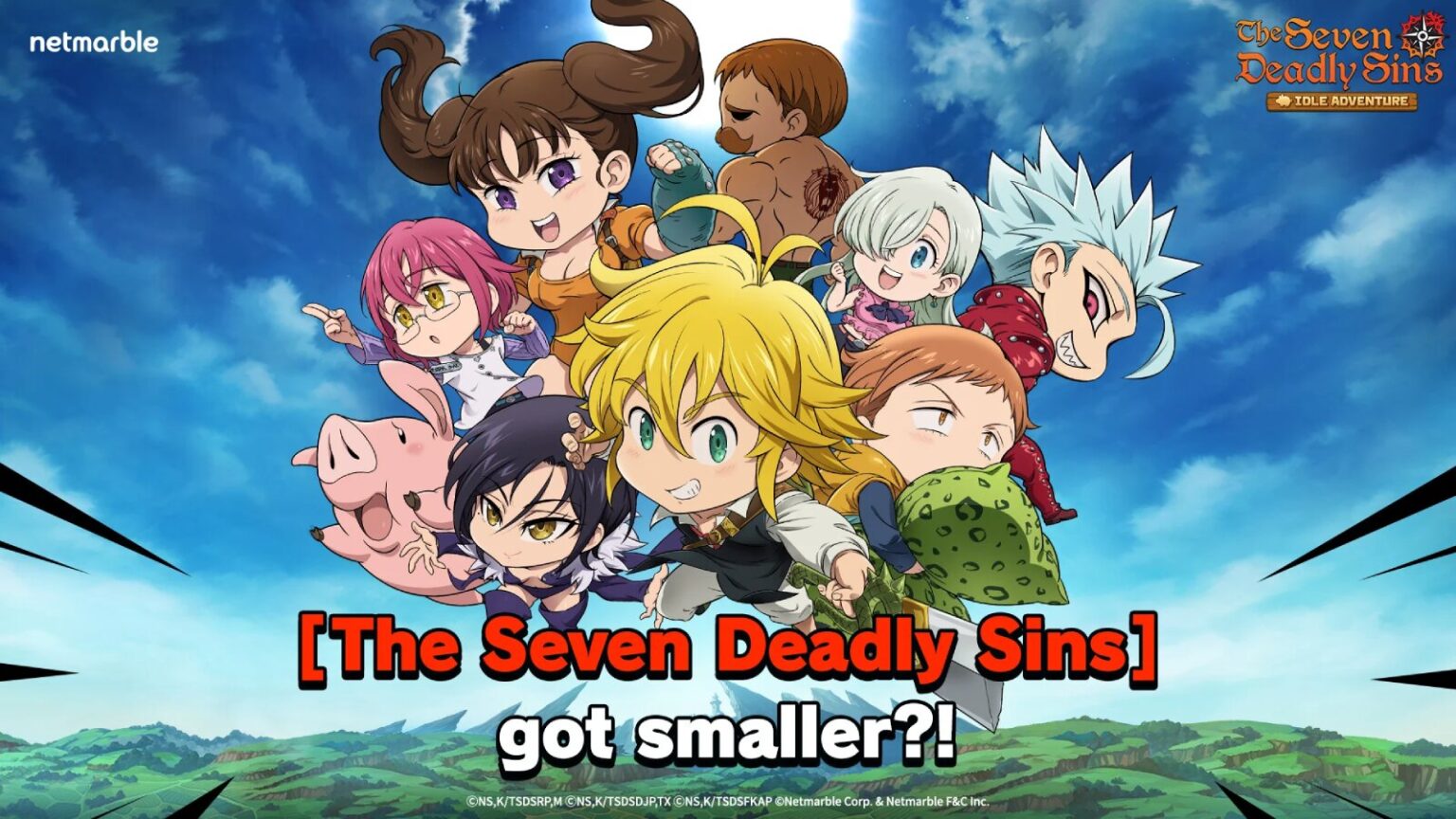 The Seven Deadly Sins mobile game characters transformed into chibi versions