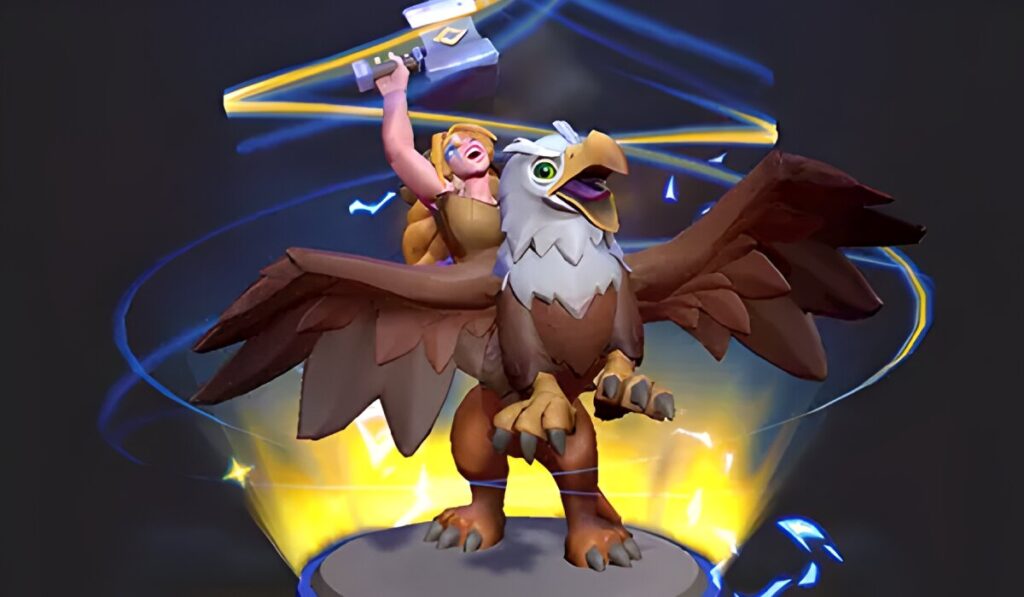 Warcraft Rumble Hero Riding An Eagle