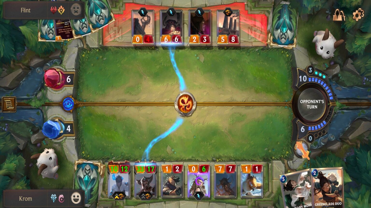 A Turn-Based Mobile Games Shows Multiple Cards