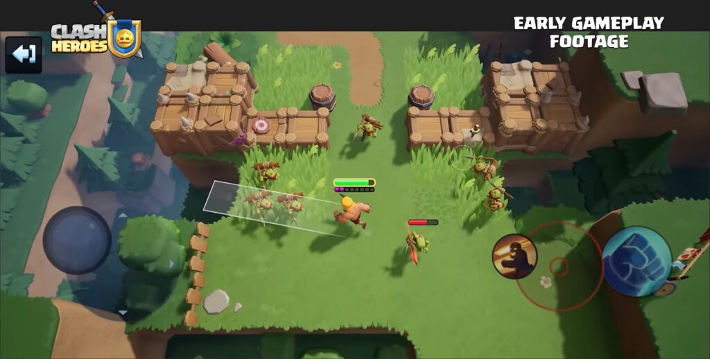 Screenshot From Early Gameplay Footage of Clash Heroes Mobile Game