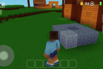 Minecraft Character Adjusting The Block