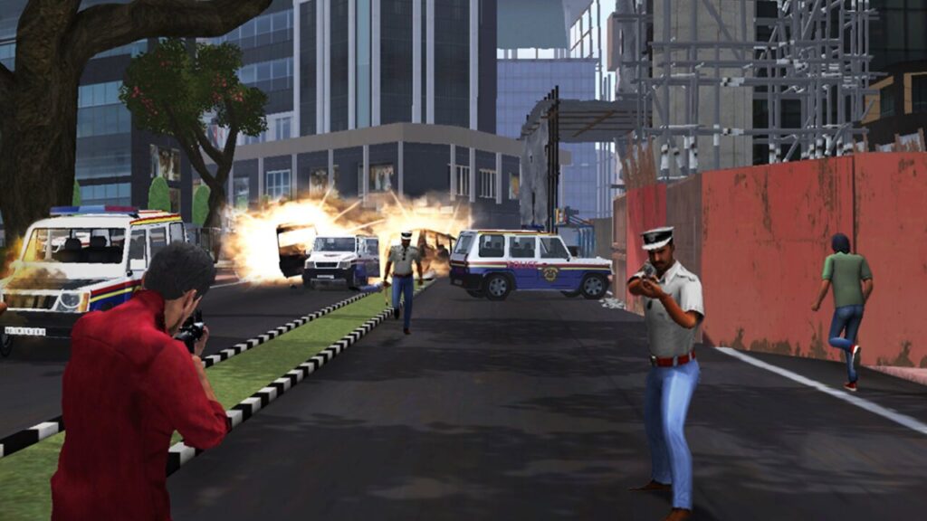 Character From Mayanagari Game Shooting Police