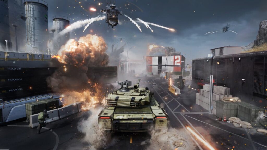 Destructive Fight Showcasing Tanks and Air Attacks