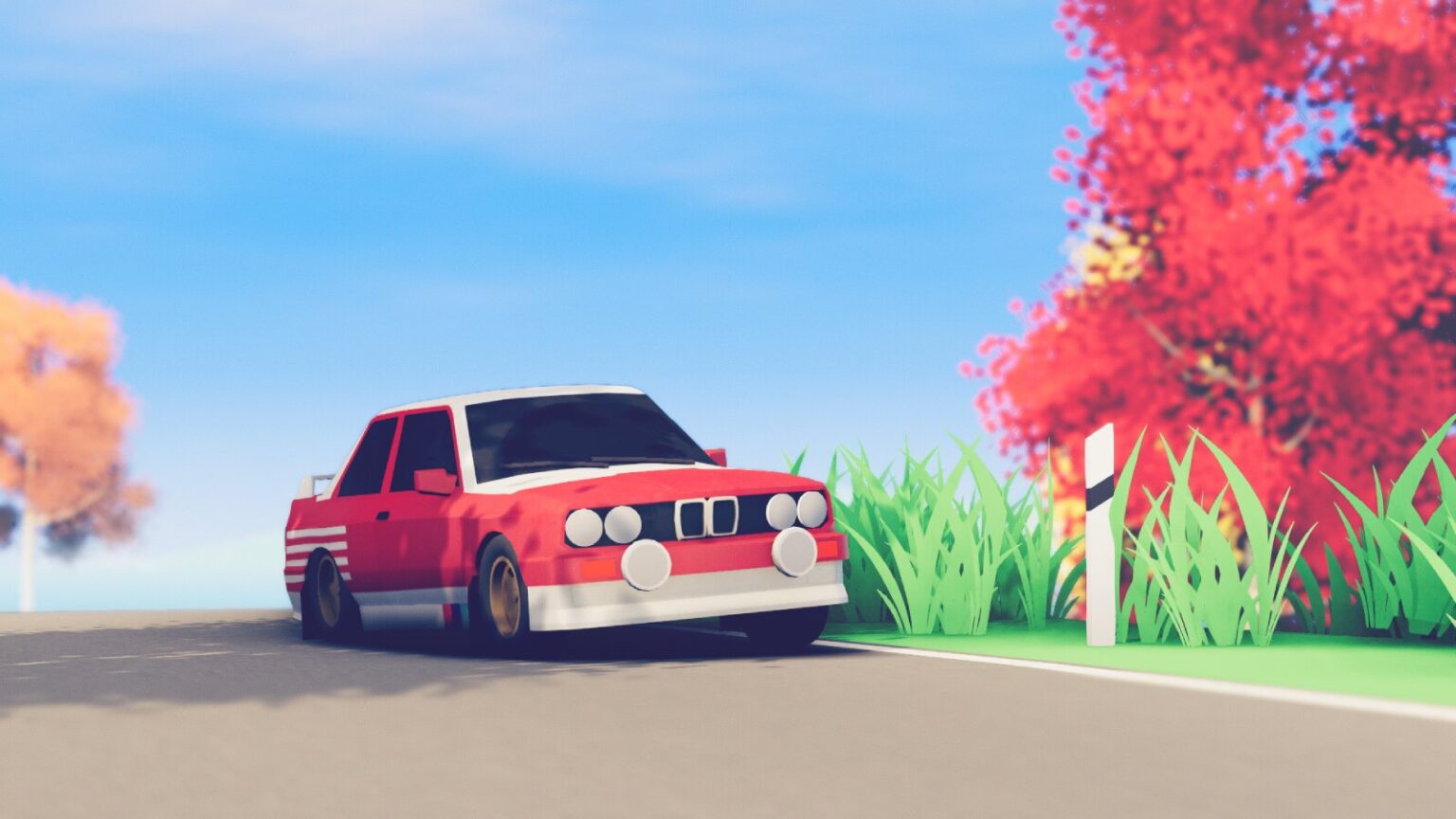 Art of Rally Mobile game's red car