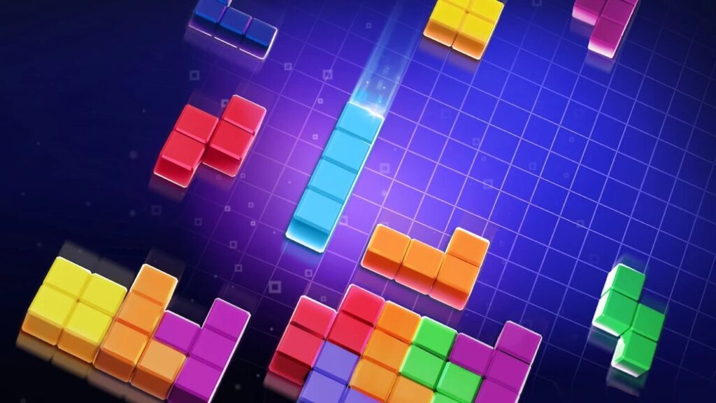 Colorful blocks from an old mobile game