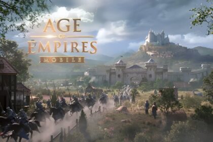 Cavalry charges castle in Age of Empires Mobile game