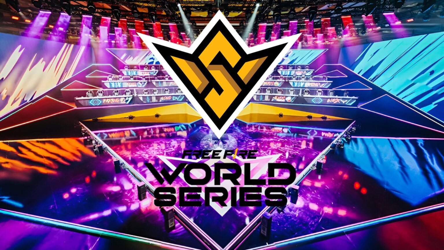 Vibrant Free Fire World Series 2024 stage setup