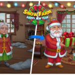 Transformation of a home with Santa magic in Christmas Themed mobile game