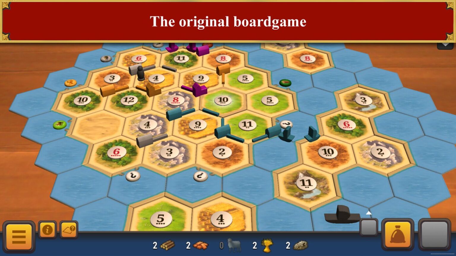 Digital version of a hex-tile mobile board game