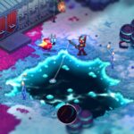 Flux Dabes ice-fishing in Crashlands 2 mobile game