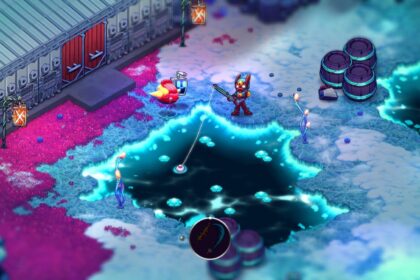 Flux Dabes ice-fishing in Crashlands 2 mobile game