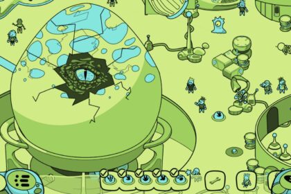 Large cracked egg with an alien eye in Looking for Aliens mobile game